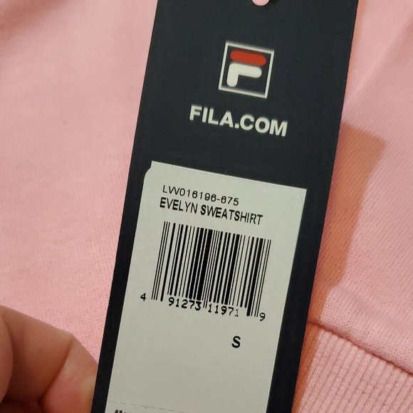 NWT Fila Evelyn Pink Pullover Sweatshirt Women’s Small Brand New With Tags - Picture 4 of 9